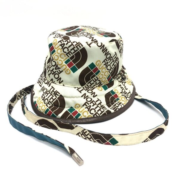 GUCCI 652942 Reversible logo THE NORTH FACE collaboration Bucket hat Unused - Picture 1 of 14